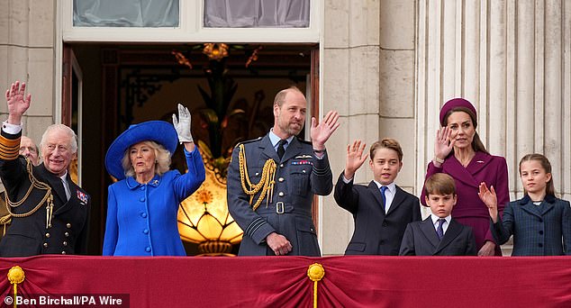Two family snapshots. One taken on a balcony to celebrate the 80th anniversary of VE Day...