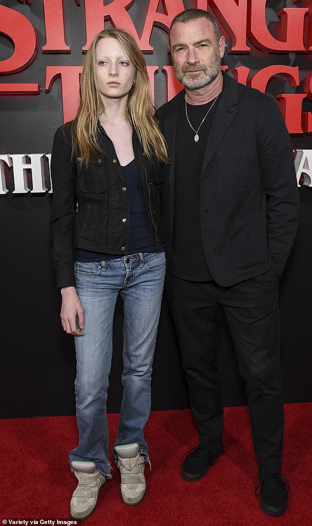 Liev Schreiber, 57, opened up about his trans daughter Kai, 16, and the 'profound moment' when his second eldest child came out to the star; seen in April in NYC
