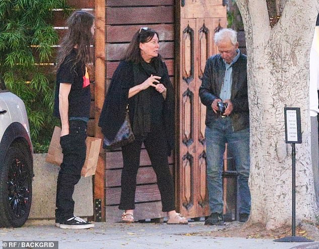 The American actress, 67, who sported blonde hair while starring in Crocodile Dundee alongside Paul, now has a shoulder length brunette locks