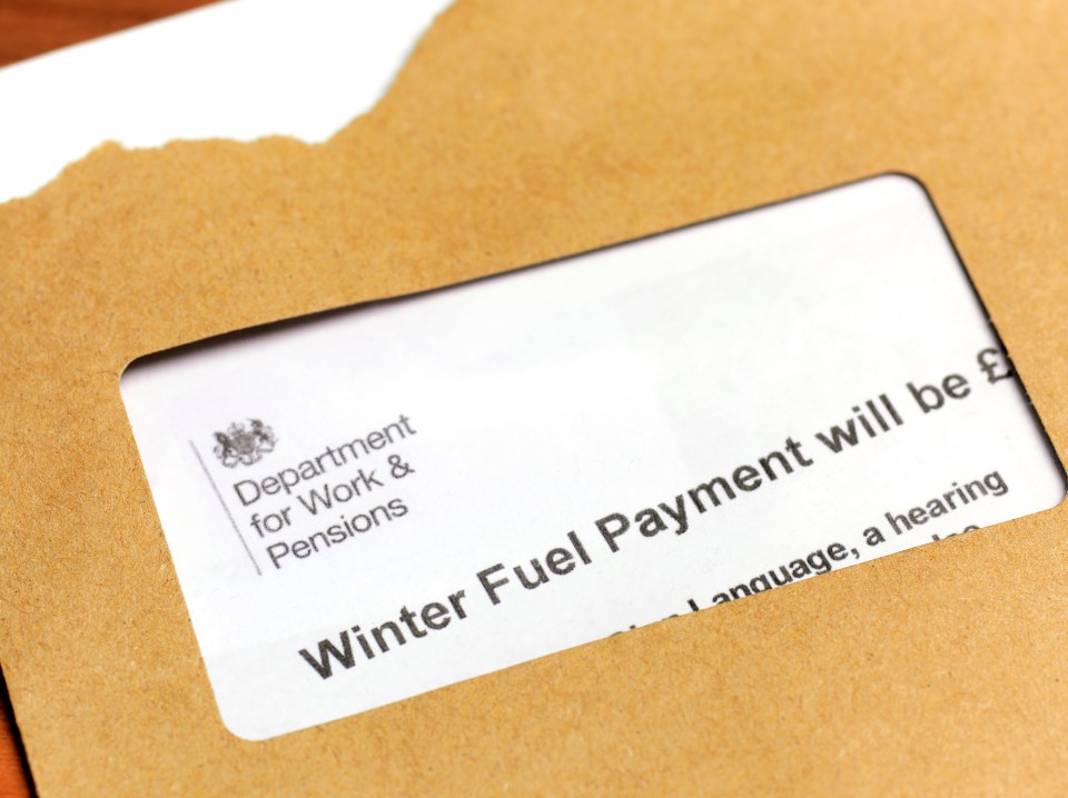 UK Winter Fuel Payment envelope.