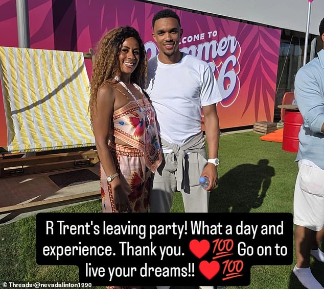 Alexander-Arnold had a 'Summer of 66' leaving party as he prepares to depart Liverpool