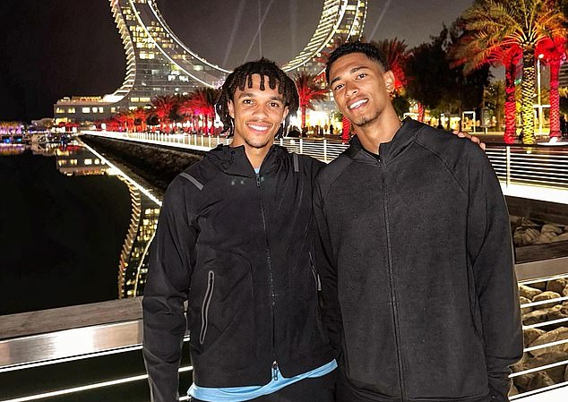 Alexander-Arnold will link-up with England team-mate Jude Bellingham (right) at Real Madrid