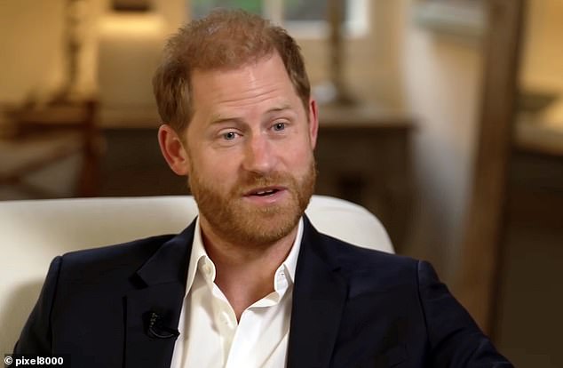 A psychic has issued a stark warning to Prince Harry following his explosive interview with the BBC last week (pictured)