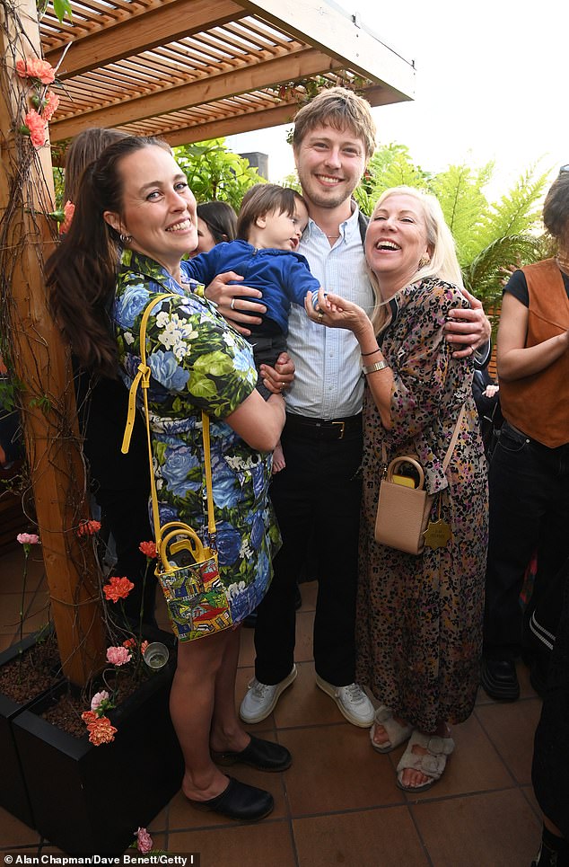 Maddison May Brudenell is pictured with her son Michael, as well as Rowan Brudenell and Natalia Cassel at Gold Notting Hill yesterday