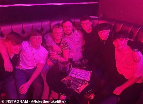 Luke Littler has shared a picture with his female 'friend' and pals on a night out together