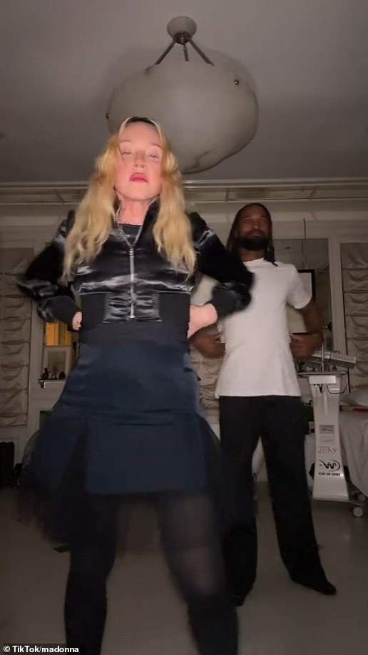 The two were seen performing dance moves, but it was the large white medical device in the back that sparked fan curiosity. The device appeared to be The Swiss Bio Inov ATP38