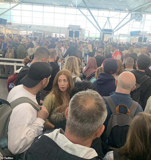 Holidaymakers were forced to queue for hours after the wave of disruption caused issues for passengers progressing through check-in, baggage and security (file image)