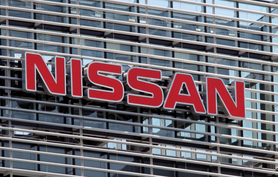 Nissan logo on a building.