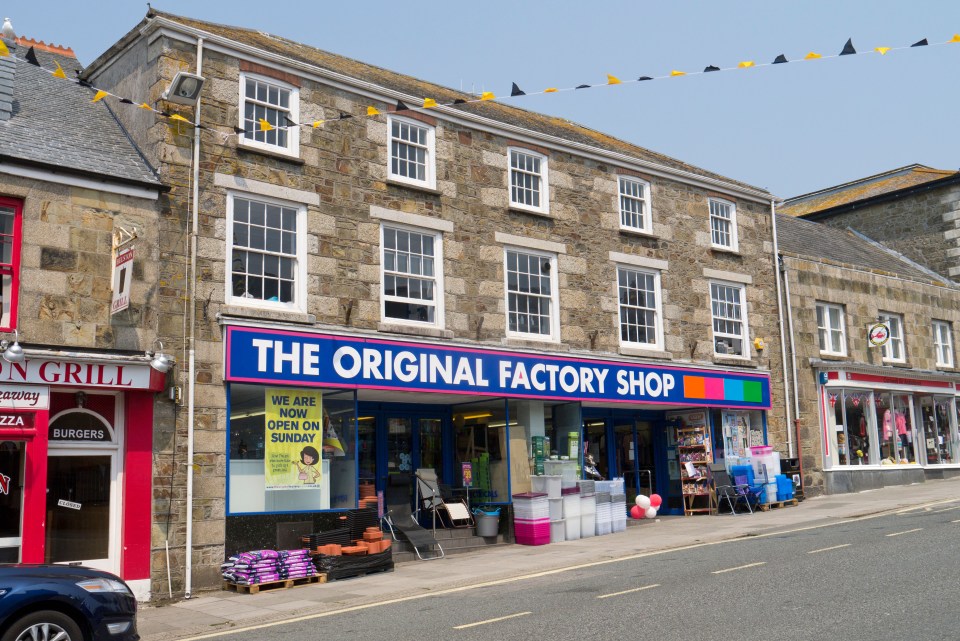 The Original Factory Shop in Helston, Cornwall.