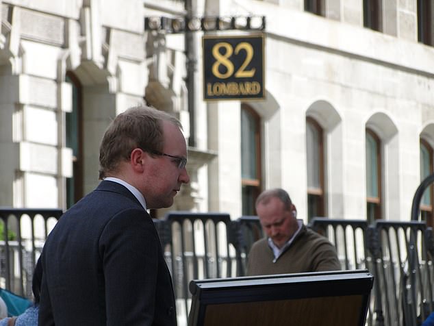 Jack Oliver Lyons (pictured outside City of London Magistrates Court), 31, was convinced the Duke of Gloucester could help him with a legal issue