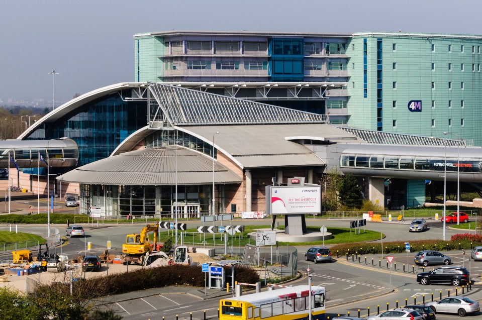 Manchester Airport Rail and Bus Station.