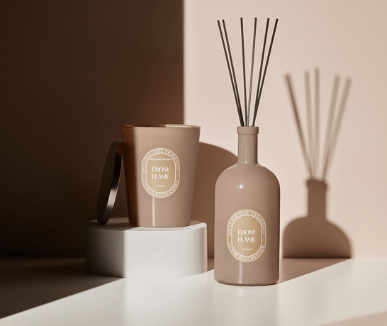 Ebony Flame candle and diffuser set.