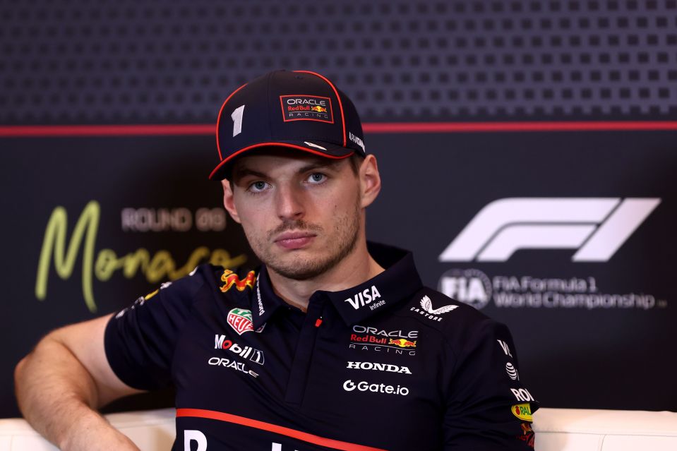 Max Verstappen of Red Bull Racing at a press conference.