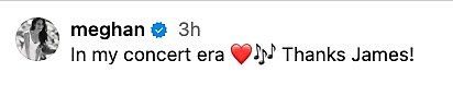 The Duchess of Sussex shared a number of photos to her Instagram and declared she's in her 'concert era' in the caption of her post