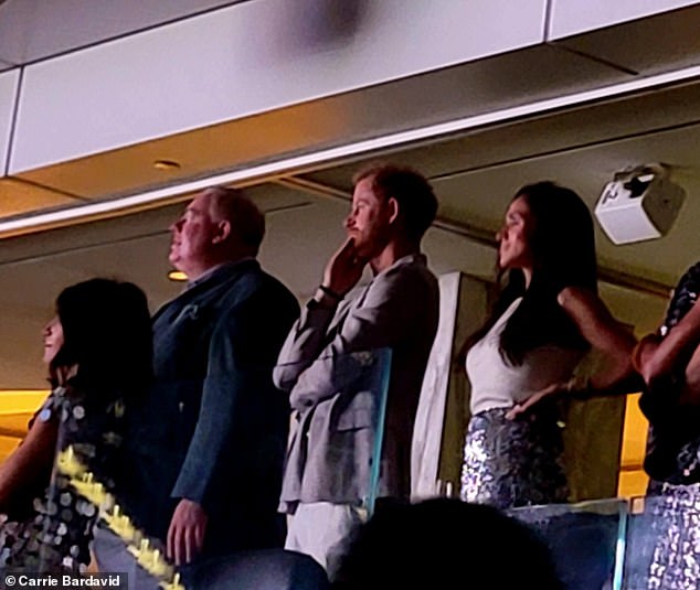 In 2023, the royals attended the Renaissance World Tour also at the SoFi Stadium, where Prince Harry once again appeared less than impressed - and more interested in his phone