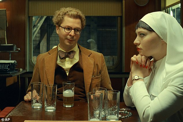 The film stars Benicio Del Toro and Mia Threapleton (pictured) as a tycoon and his daughter, a nun, who is made the sole heir of his estate