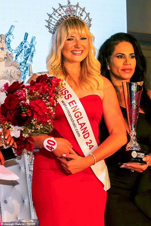 Miss England (pictured) has sensationally quit the Miss World beauty pageant after she was left 'feeling like a prostitute'