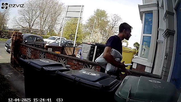 Last month, one courier was caught on camera walking away with a parcel - after taking a photo of it on a customer's doorstep to let her know it had 'arrived'