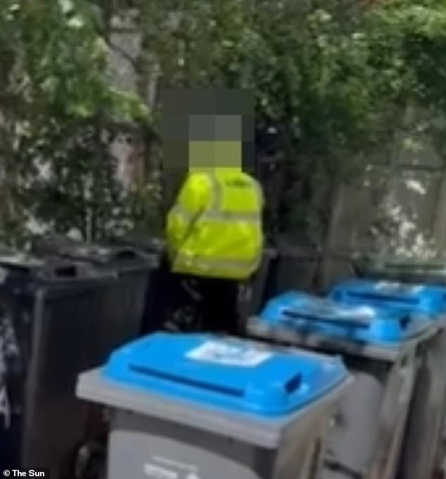 Josh Weaver, 27, claimed the courier became "aggressive" when he confronted him for taking a toilet break (pictured)