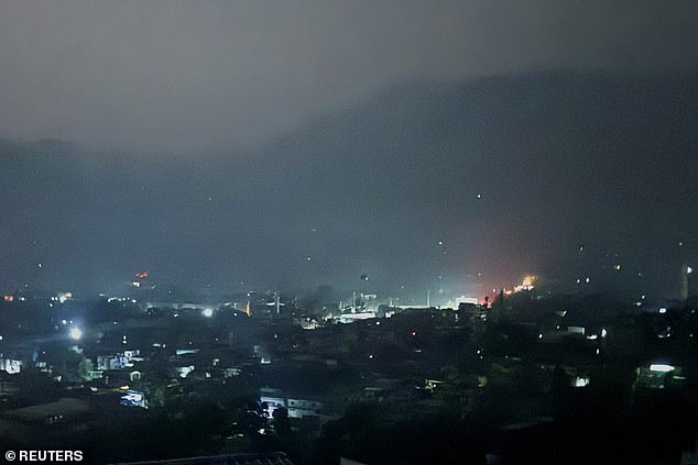 A city view of Muzaffarabad in Pakistan-administrated Kashmir as strikes hit overnight