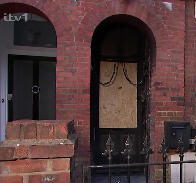 FIRE ONE: The front door and brickwork at Sir Keir Starmer's north London townhouse has been left charred following a suspected arson attack in the early hours of Monday morning