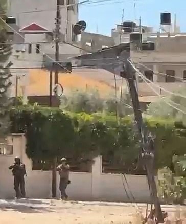Footage from the scene of the incident in the West Bank city of Jenin - a frequent target of Israeli military raids - showed the delegation and accompanying journalists running for cover