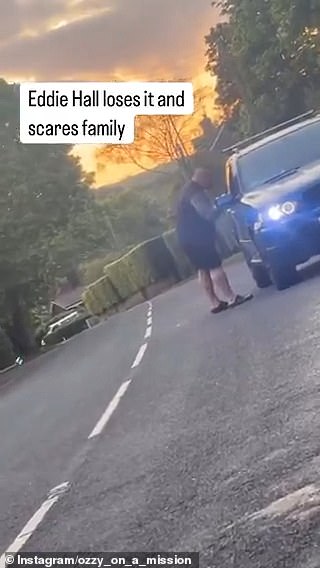 Retired British strongman Eddie Hall was involved in a furious row with motorists parked outside his Staffordshire home