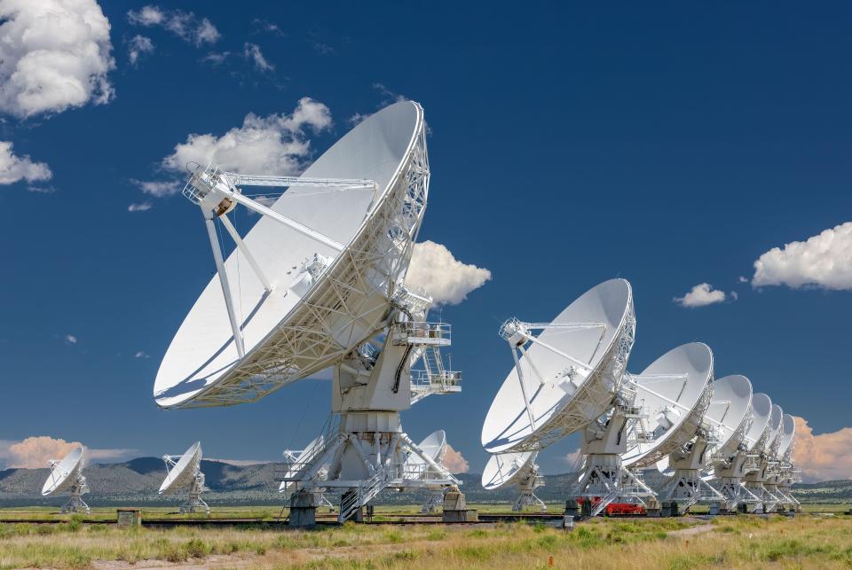 The Very Large Array (VLA) radio telescope in Socorro, New Mexico.