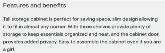 Some buyers were more interested in its description which read 'easy to assemble the cabinet even if you are a girl'