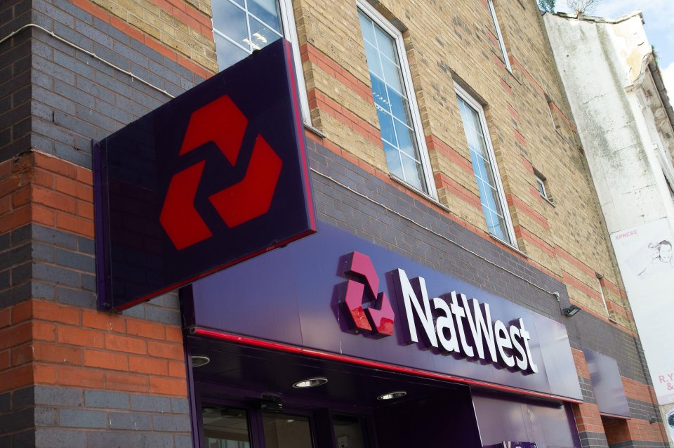 NatWest bank branch signage in Slough.