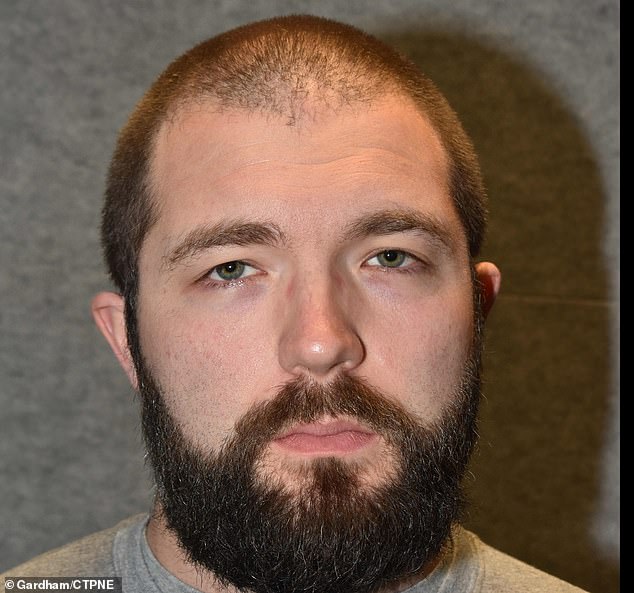 Ringrose (pictured) had also 3D-printed most of the components of a semi-automatic firearm at the time of his arrest and was trying to get the remaining parts