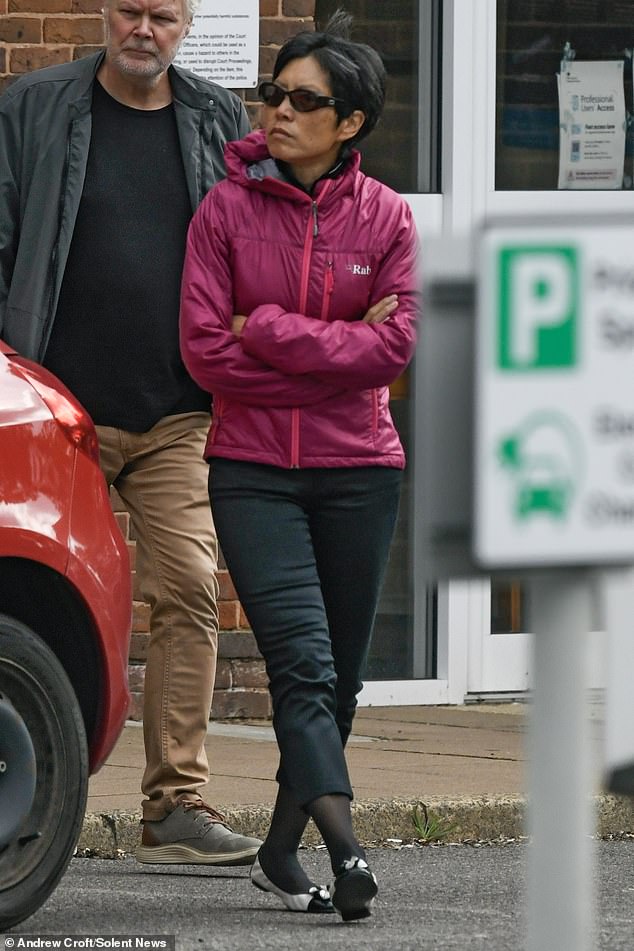 Special needs worker Wendy Lau (pictured outside Portsmouth Magistrates Court) threw stones, banged on the wall in the early hours of the morning and pointed a CCTV camera at Abigail Beckett's new house, a judge was told