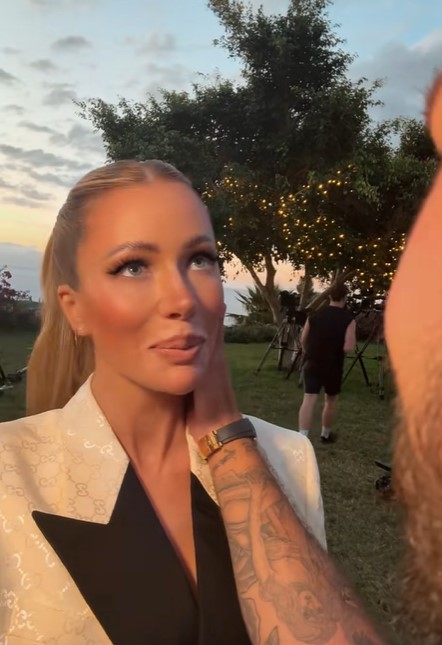 Olivia Attwood in a video, addressing the camera.