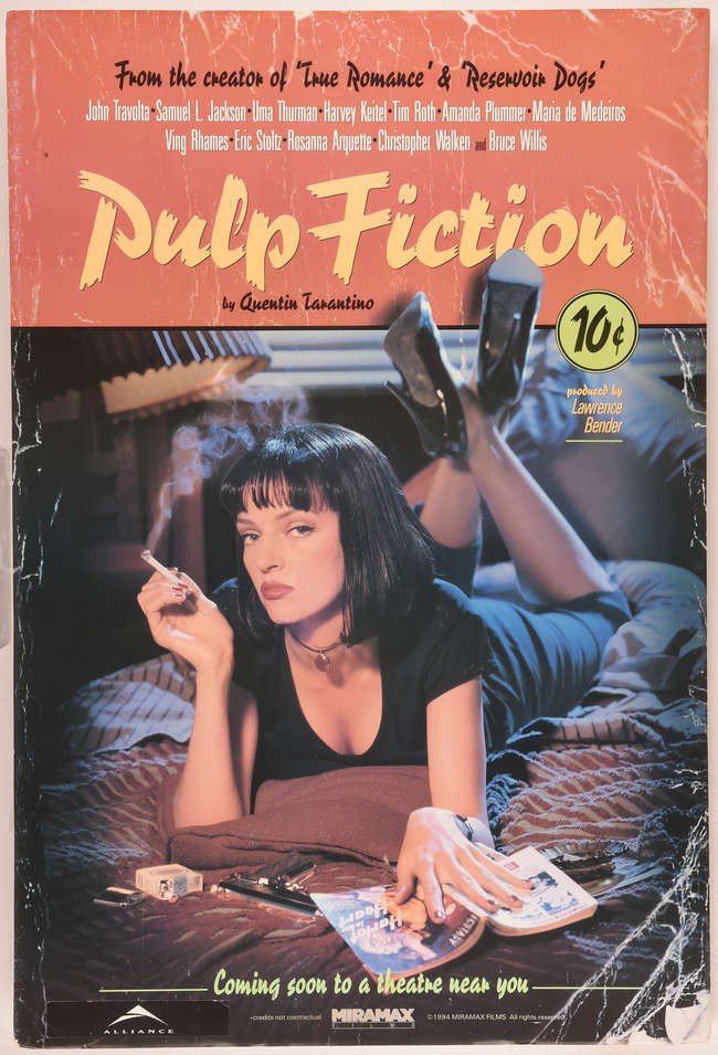 Pulp Fiction poster featuring Uma Thurman.