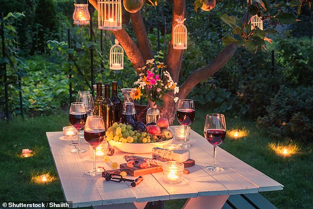 Hosting outside offers the chance to stock up on decent garden furniture and attractive lighting (stock image)