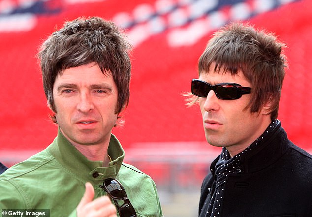 Sources have told The Mail on Sunday that Liam and Noel plan to spend most of their time apart ahead of the tour, coming together only for some rehearsal sessions. (Pictured in 2008)