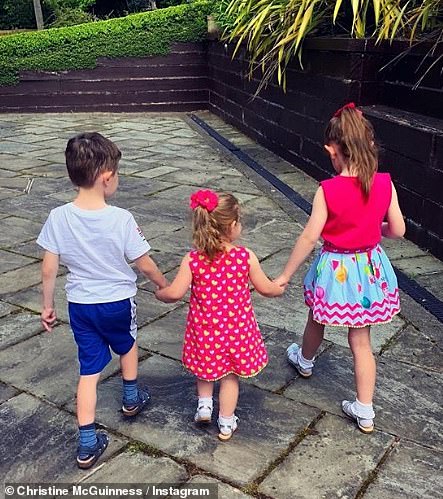 The pair share twins, Leo and Penelope, 12, along with nine-year-old, daughter, Felicity, and all three children have been diagnosed with autism - as has Christine