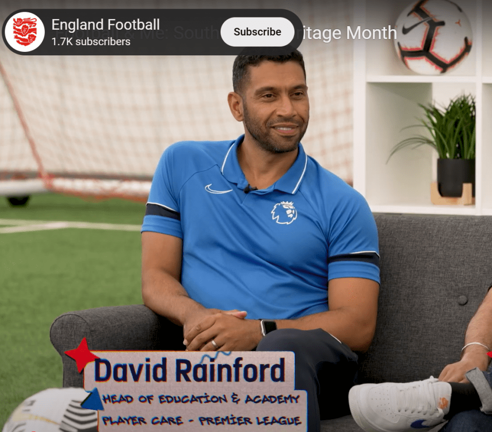 David Rainford, Head of Education & Academy, Player Care - Premier League.