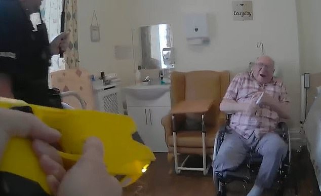 PC Comotto discharged her Taser during the incident, within 83 seconds of entering the amputee's room