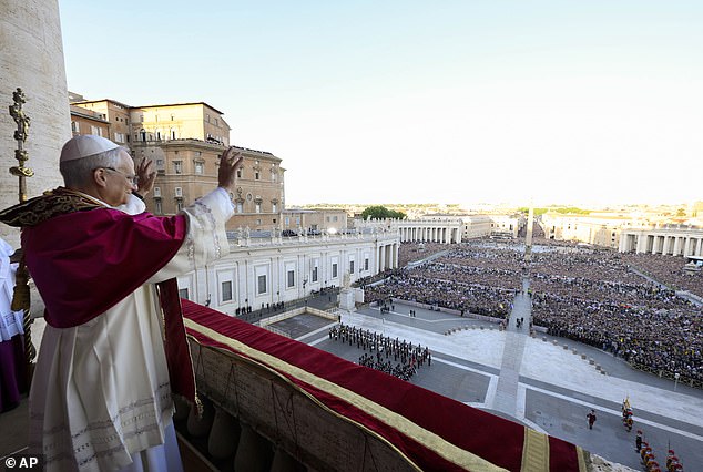 Crowds thronged in St. Peter's Square to hear Pope Leo's first words as pontiff
