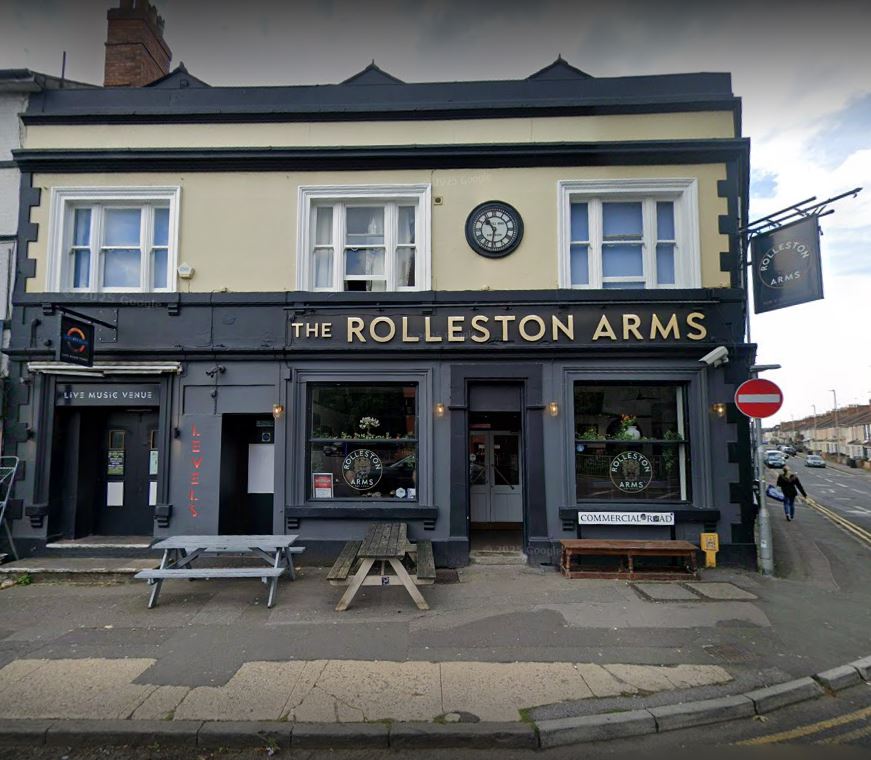 The Rolleston Arms pub, a live music venue, announcing closure.