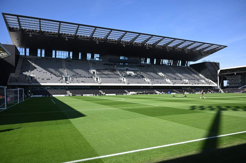 Fulham's Riverside Stand at Craven Cottage.
