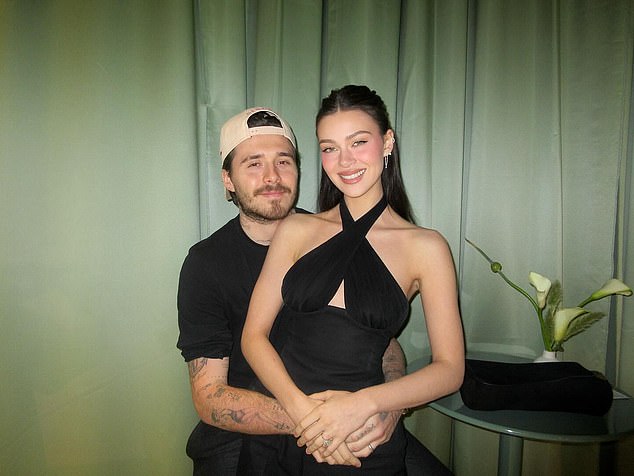 Prince Harry and Meghan Markle are reportedly 'secretly supporting' Brooklyn Beckham and his wife Nicola Peltz (pictured) amid their 'similar family feuds'
