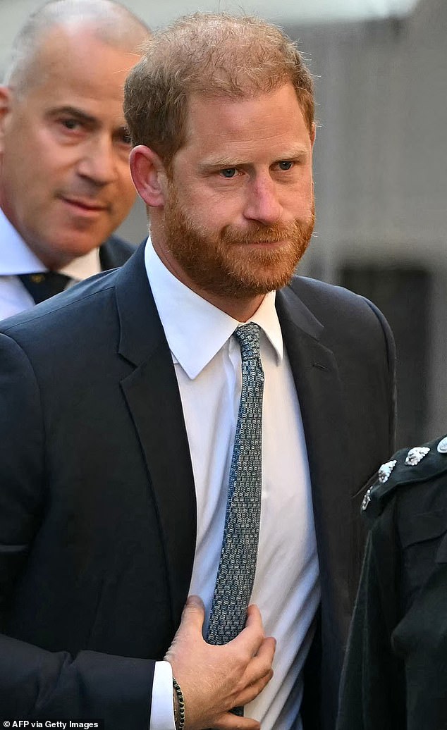 The Duke of Sussex at the Royal Courts of Justice on April 8 during his appeal against a High Court ruling preventing him getting automatic taxpayer-funded police protection in the UK
