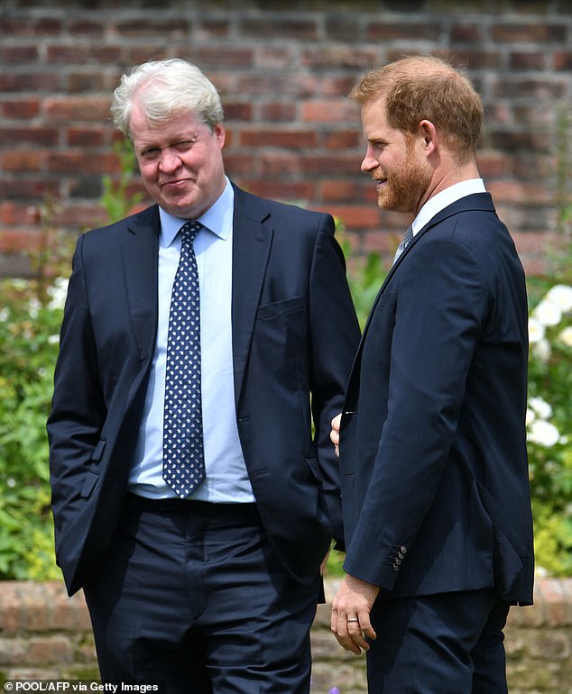 It is understood Prince Harry (right) discussed changing his family name with Earl Spencer (left)