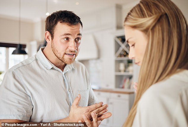 An American psychologist reveals the single 'toxic' phrase that could ruin your relationship (file photo)