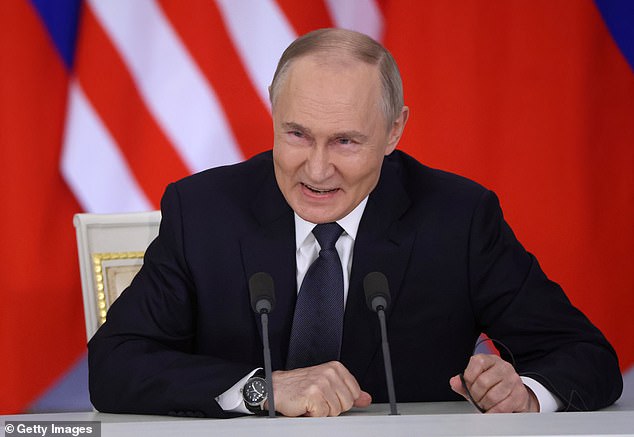 The Kremlin has left despot Vladimir Putin's (pictured) name off the Russian delegation attending talks with Ukraine in Turkey