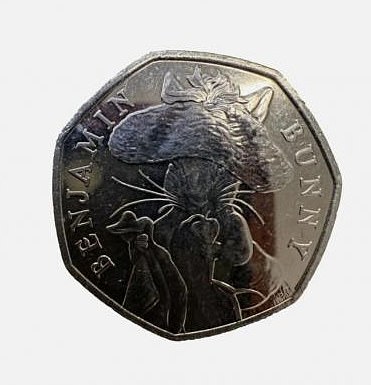 Another rare 50p coin has been making waves online in the past week, this one featuring Queen Elizabeth II and Benjamin Bunny, which was on sale for £100,000