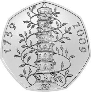 2009 Kew Gardens 50 pence coin.