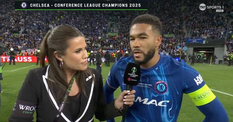 Post-game interview with a Chelsea player.